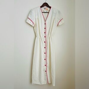 VINTAGE 70s Button Front Dress